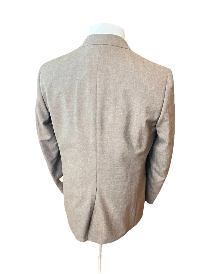 Traje Orbach's Vintage Para Hombre 43 L Chaqueta y 38 Pantalones Marrón Claro - Poli-Lana 2 Piezas Foto 3 de 4