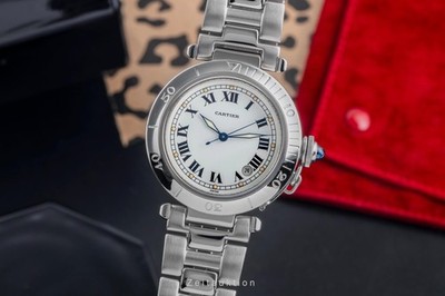 Cartier Pasha de Cartier Plongeur ''White Roman'' Automatik Herrenuhr Ref W31005H3