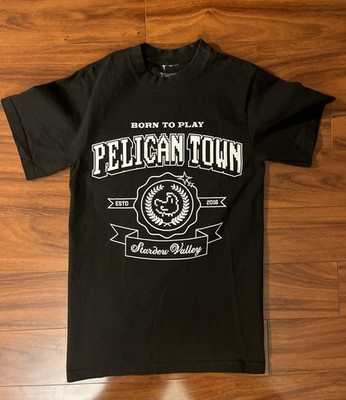 Stardew Valley Born To Play Pelican Town T Shirt Mens Size Small Black