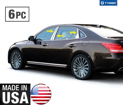 TYGER For 2012-2017 Hyundai Equus 6PC Stainless Steel Chrome Pillar Post Trim
