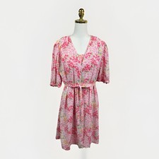 🌸✨ Vintage Oscar de la Renta Pink Label Floral Robe & Matching Gown Set L/XL ✨