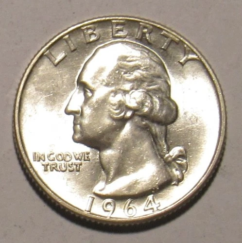 1964 D Washington Quarter, BU