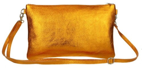 Genuine Italian Snake Print Metallic Leather Vera Pelle Clutch Bag Handbag - Picture 102 of 119