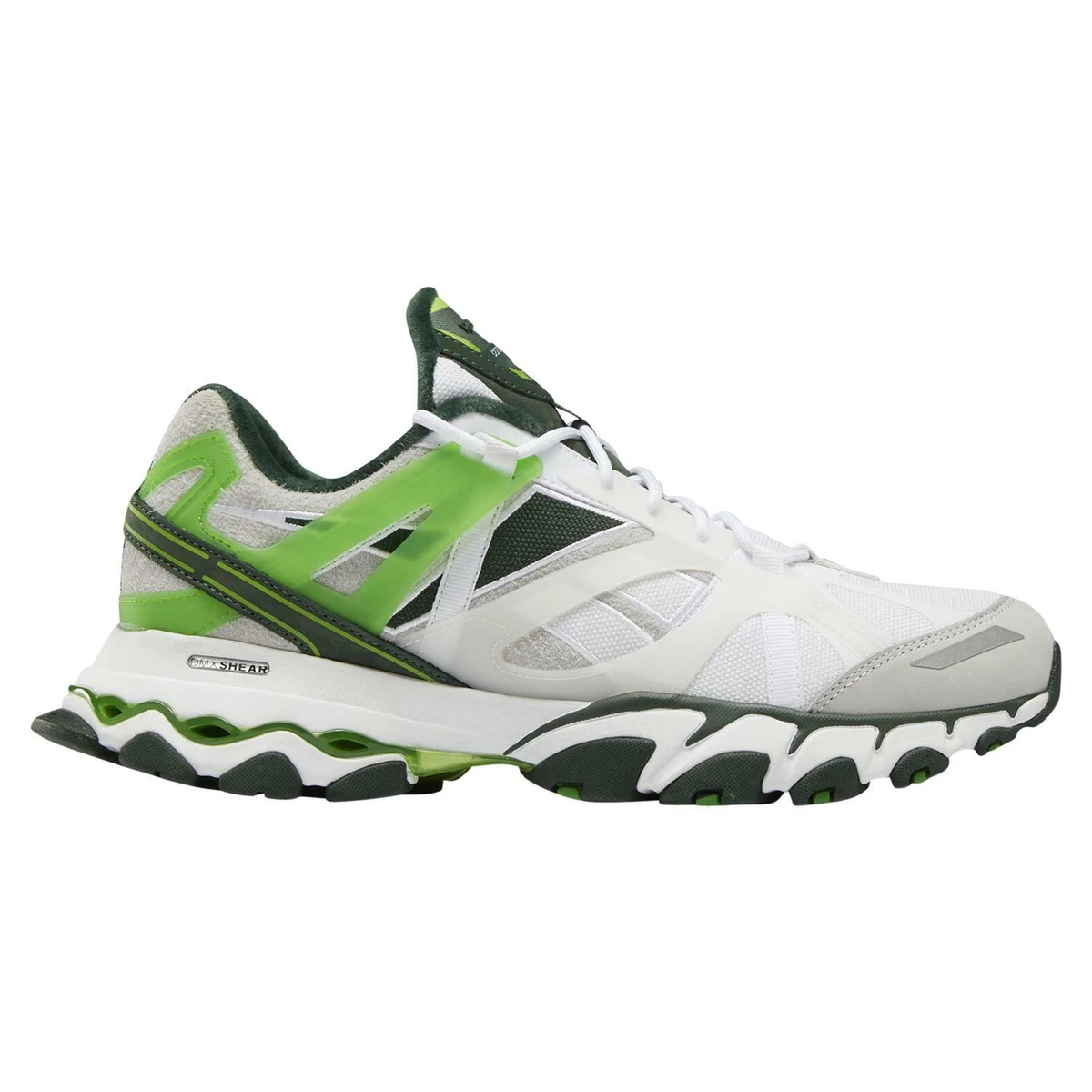 REEBOK X DMX TRAIL TRAINERS SHOES SNEAKERS UNISEX WHITE GREEN | eBay