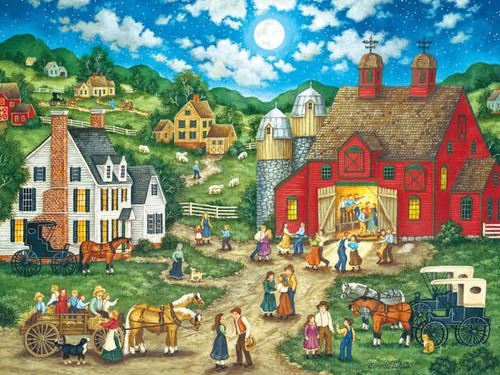 MasterPieces Jigsaw Puzzle; Friday Night Hoedown by Bonnie White; 550 pieces - 第 2/2 張圖片