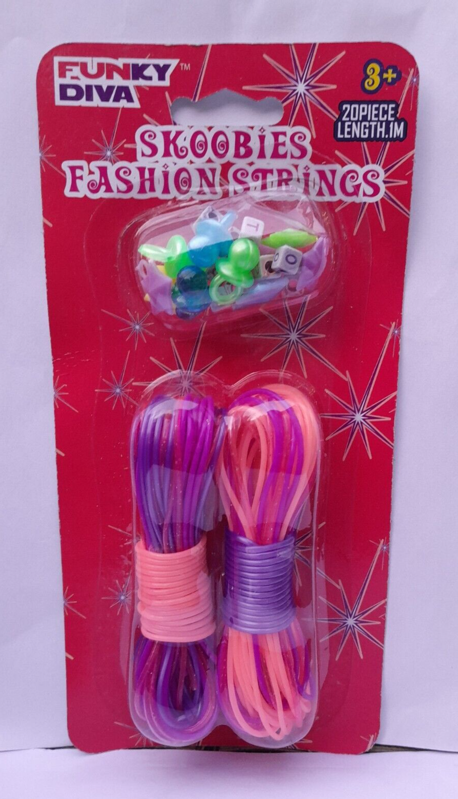 SCOUBIDOU 20-PACK FASHION STRINGS WITH CHARMS SCOUBIE SCOOBIES SKOOBIES NEW! #1
