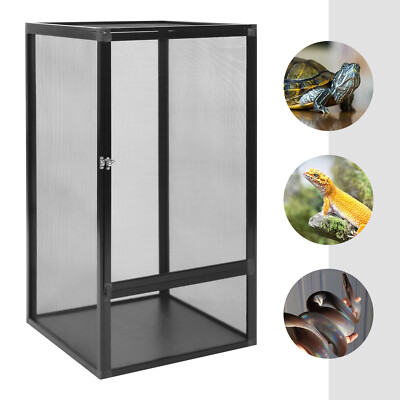 Reptile Pet Feeding Net Box Aluminum Alloy Micro Habitat Terrarium Enclosure