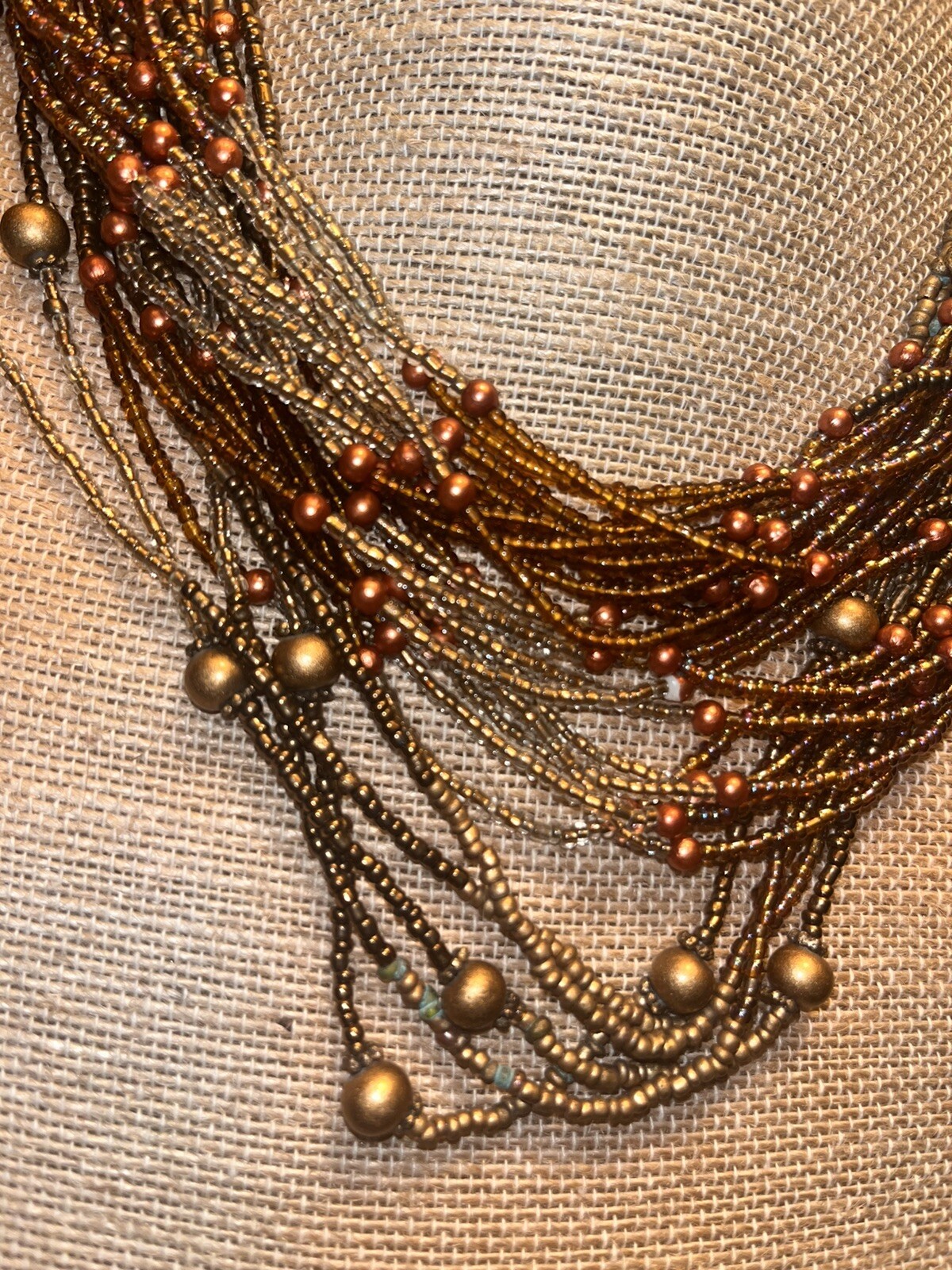 MULTI STRING NECKLACE, STRUNG WITH SMALL MULTI CO… - image 2