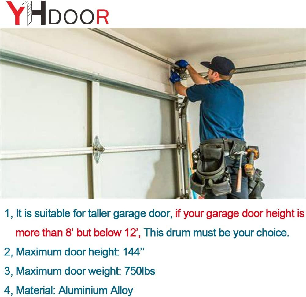 Garage Door Cable Drums  for up to 12' High Door, Standard Lift, 400-12 One Pair