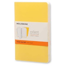Image of Moleskine Volant Pocket Ruled Notebook (Set of 2) - Yellow (includes stickers)