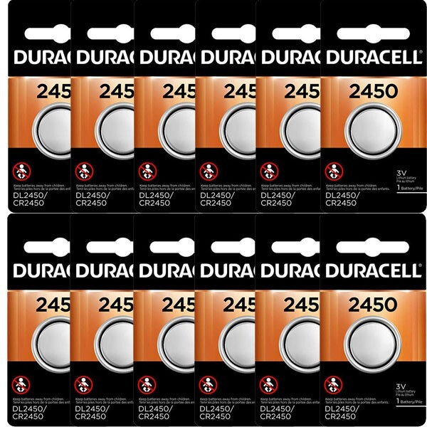 12 Pcs Duracell 2450 CR2450 DL2450 3V Lithium Coin Cell Battery eBay