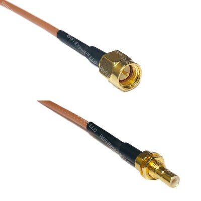 RG316 SMA MALE to SMB MALE BULKHEAD RF Cable Rapid-SHIP LOT