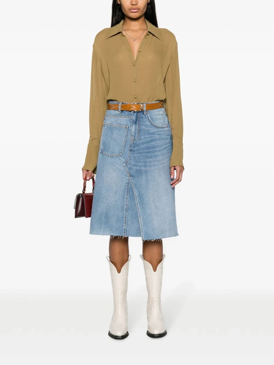 NWT Tory Burch DECONSTRUCTED DENIM SKIRT, size 6 | eBay