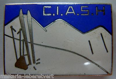 Insigne Ski Montagne Club Alpin C.I.A.S.H, émail D’origine, Années 1930, Duseau
