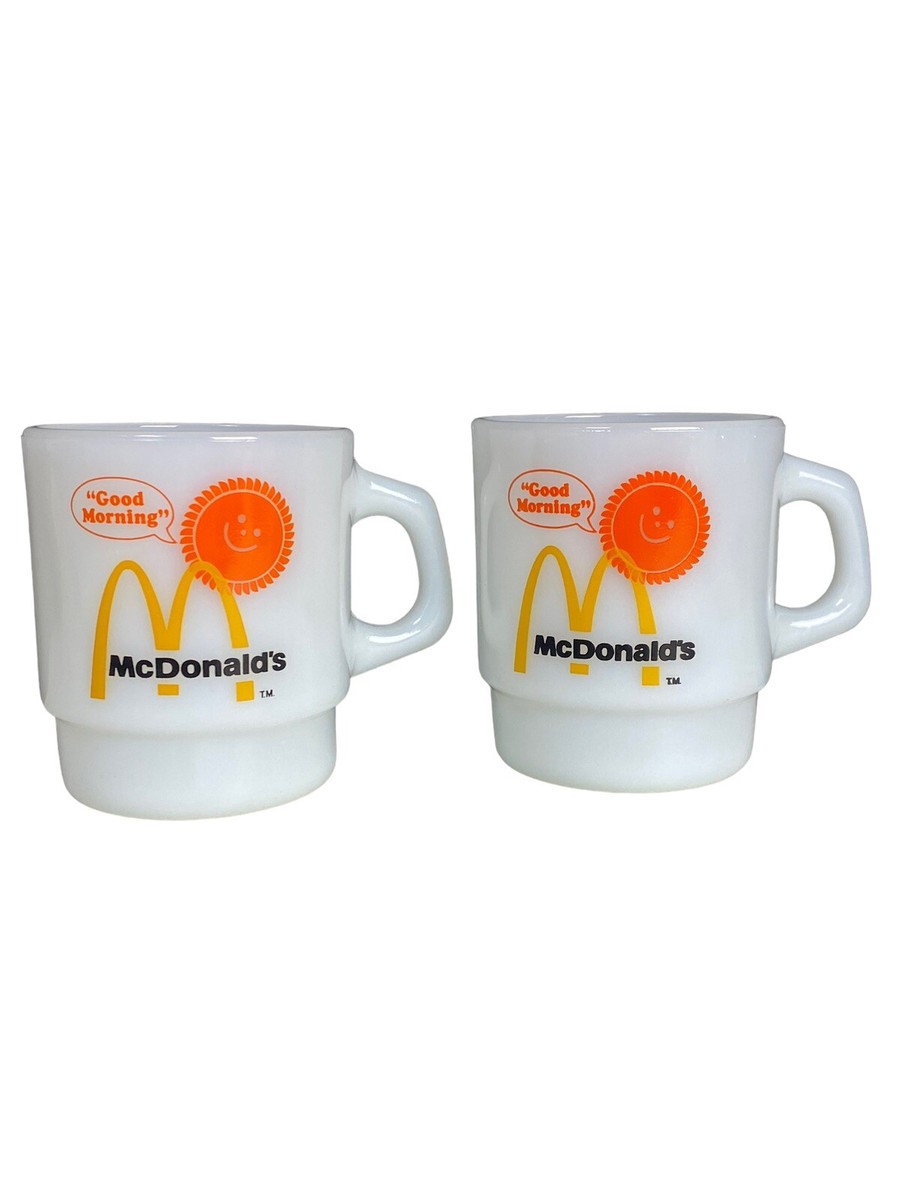 ファイヤーキング McDonald’s￼ マグカップ ミルクガラス製 2個セット ファイヤーキング McDonald's￼ マグカップ ミルクガラス製 2個