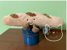AUTHENTIC Jellycat AMUSEABLES BAGUETTE New BNWT Soft Plush Food Bread Sandwich