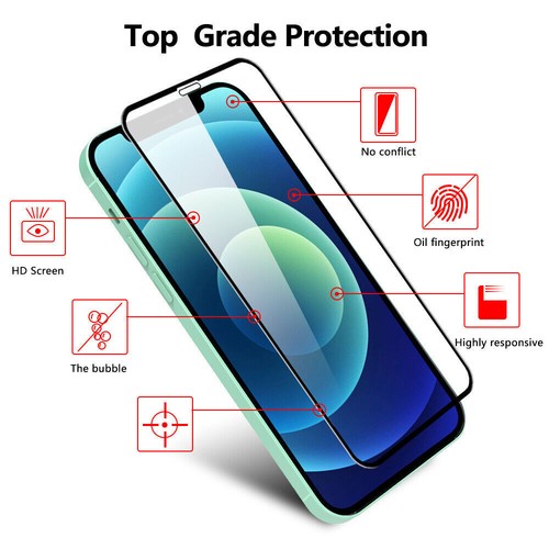 1/2 Pack For iPhone 13 Pro Max/12 /11 Full Cover Tempered Glass Screen Protector - Picture 22 of 26