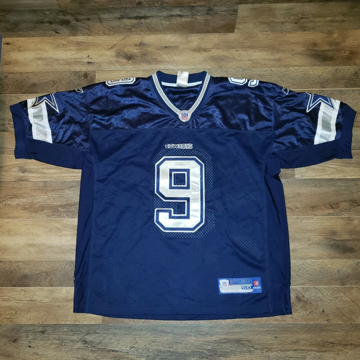 TONY ROMO DALLAS COWBOYS JERSEY SIZE 50 STITCHED NUMBERS AND LETTERS BLUE