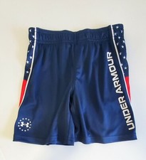 Under Armour Little Boys Americana Bolt Pull On Shorts Academy Sz 4 - NWT