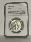 1941-D 50C NGC MS 65 Liberty Walking Half Dollar
