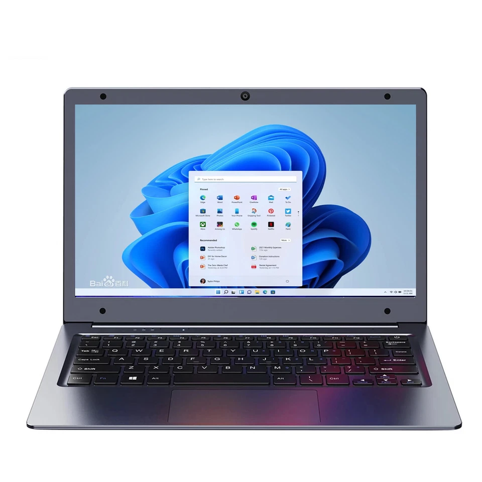 CHUWI HeroBook Pro 14.1" Windows 11 Laptop Intel N4020 8/12/16GB RAM 256GB SSD - Image 4 of 4