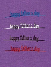 HAPPY FATHERS DAY 2 die cuts scrapbook cards