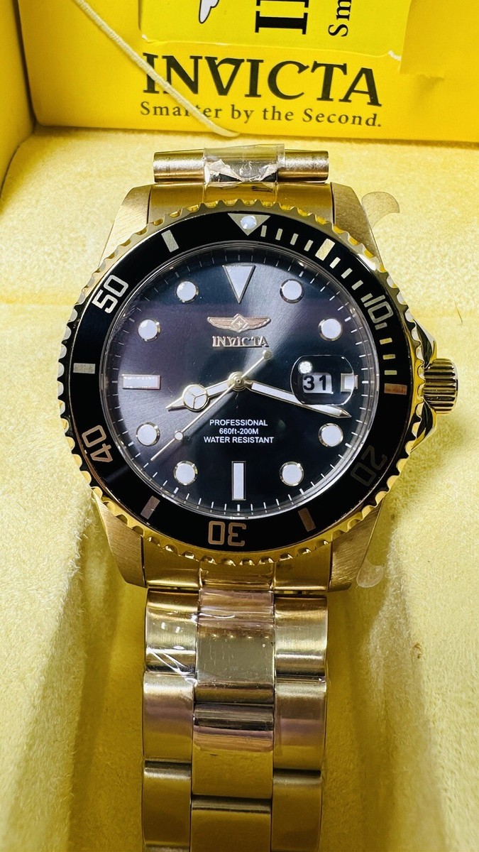 Invicta Pro Diver 33271 Gold with Black Dial 42mm Watch