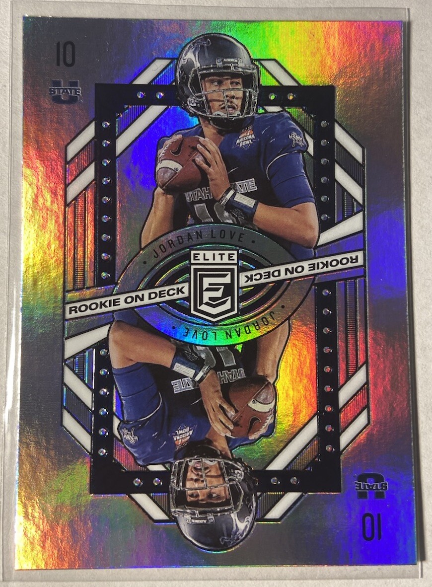 Jordan Love 2020 Panini Donruss Elite Rookie On Deck Rookie Insert Card #18 RC