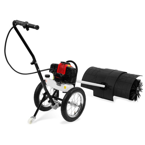 Benzin Kehrmaschine Kehrbesen | 1,7 PS 43cc Motor | 60cm Arbeitsbreite | Bis 300kg Traglast