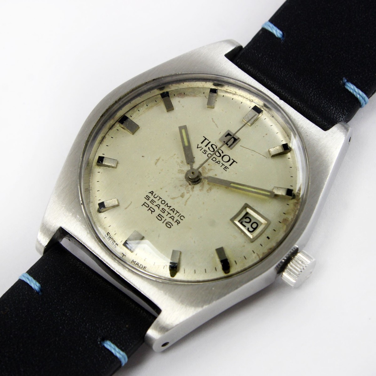 TISSOT Visodate Seastar PR 516 Automatic Date Steel Mens Vintage