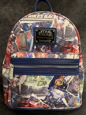 Disney Parks Loungefly Star Wars Movie Poster Collage Backpack