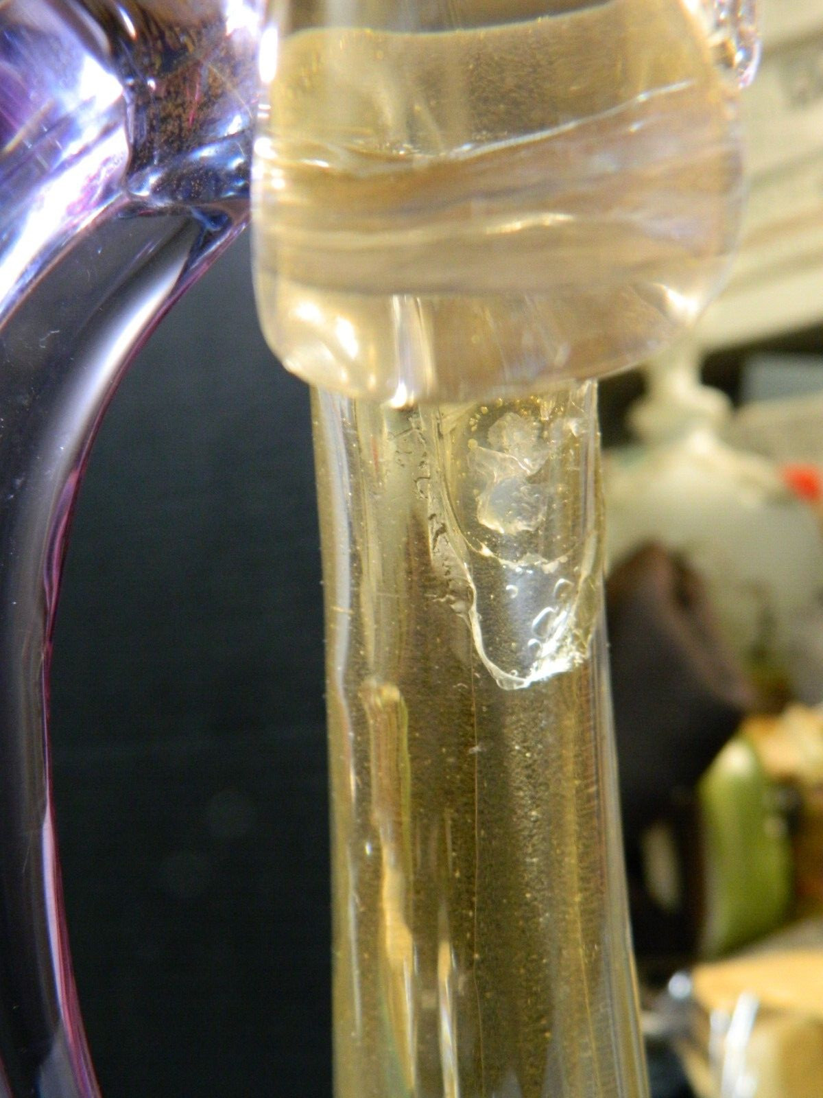 Barbini Murano Purple Gold Bird of Paradise Italian Art Glass Pheasant Sculpture