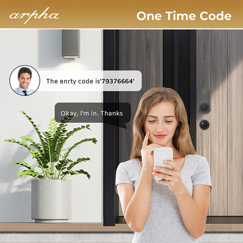 ARPHA Camera Smart Door Lock WiFi APP Doorbell Keyless Fingerprint Deadbolt+Knob - Picture 7 of 11