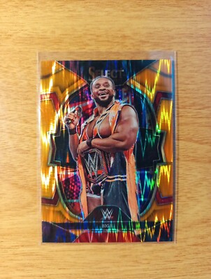 BIG E 2023 PANINI SELECT WWE ''ORANGE FLASH PRIZM'' WRESTLING CARD-#2-NEW DAY  