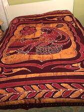 Indian Batik Print Fabric - can be used as wall decor or bedsheet