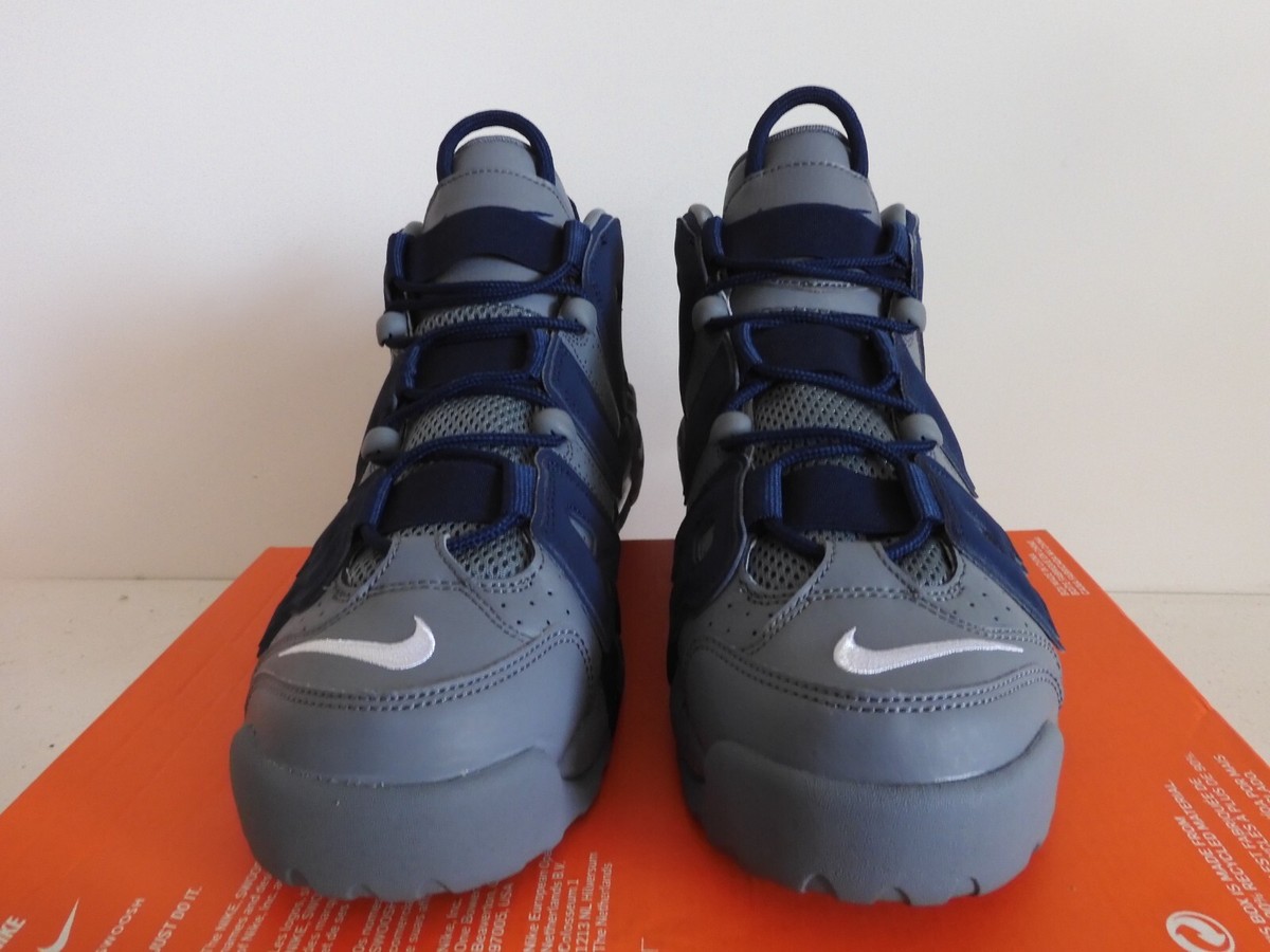 NIKE AIR MORE UPTEMPO 96 COOL GREY-WHITE-MIDNIGHT NAVY BLUE