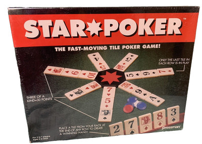 Vintage Star Poker Pressman Tile Poker Board Game Brand NEW Factory Sealed