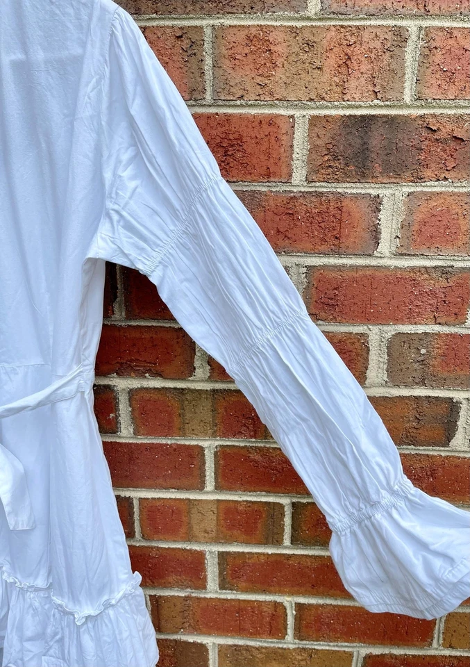 Vestido marca The Pirate Dressing talla XL túnica blanca con volantes w2 Foto 4 de 4