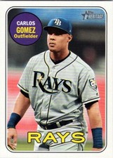 2018 Topps Heritage #671 Carlos Gomez Tampa Bay Rays