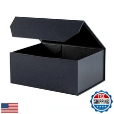 OBMMIRAO Modern Black 5PCS 9.5x7x4 Inch Gift Box with Lid, Sturdy Rectangle C
