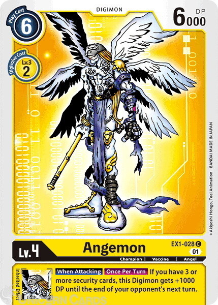 EX1-028 Angemon Common Mint Digimon Card