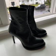 Anne Demeulemeester Black Ankle Stiletto Boots Size 39