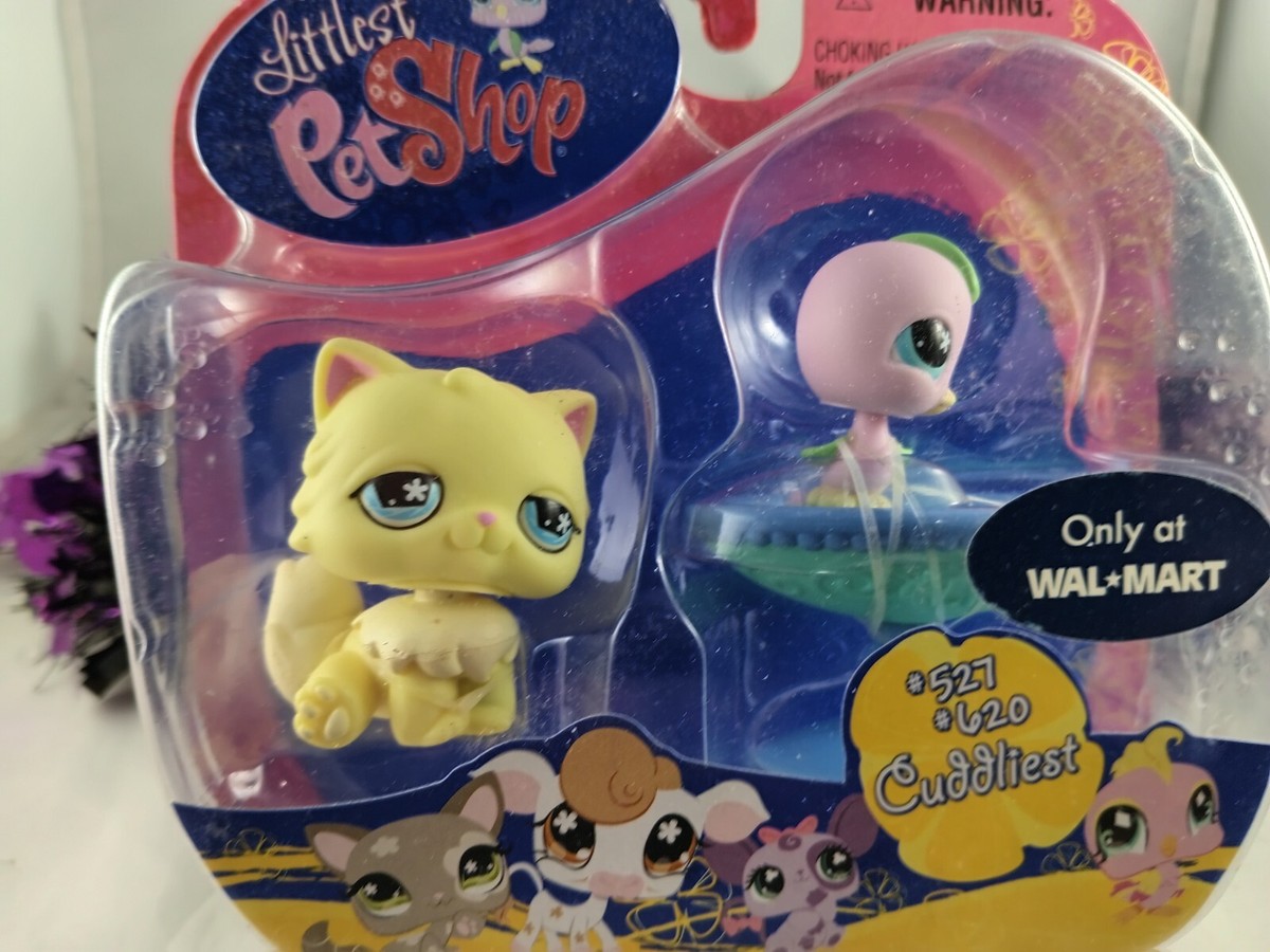 Littlest Pet Shop Walmart Exclusive #527 #620 Yellow Persian Cat