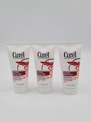 3 pack Curel Ultra Healing Lotion Fragrance Free Travel Size Sensitive 1 oz each
