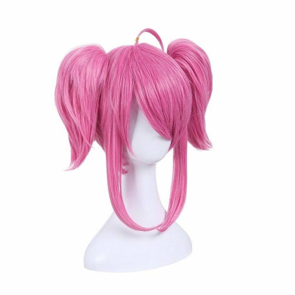 For Cosplay the Lady of Luminosity Lux Star Guardian with Ponytails Pink Wig - Image 3 of 4