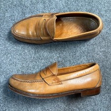 SAS Shoes Mens 11.5 Brown Leather Slip On Penny Loafer Handsewn USA Made 444760