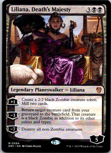 Magic the Gathering Liliana, Death's Majesty Aetherdrift Commander MTG Free Ship