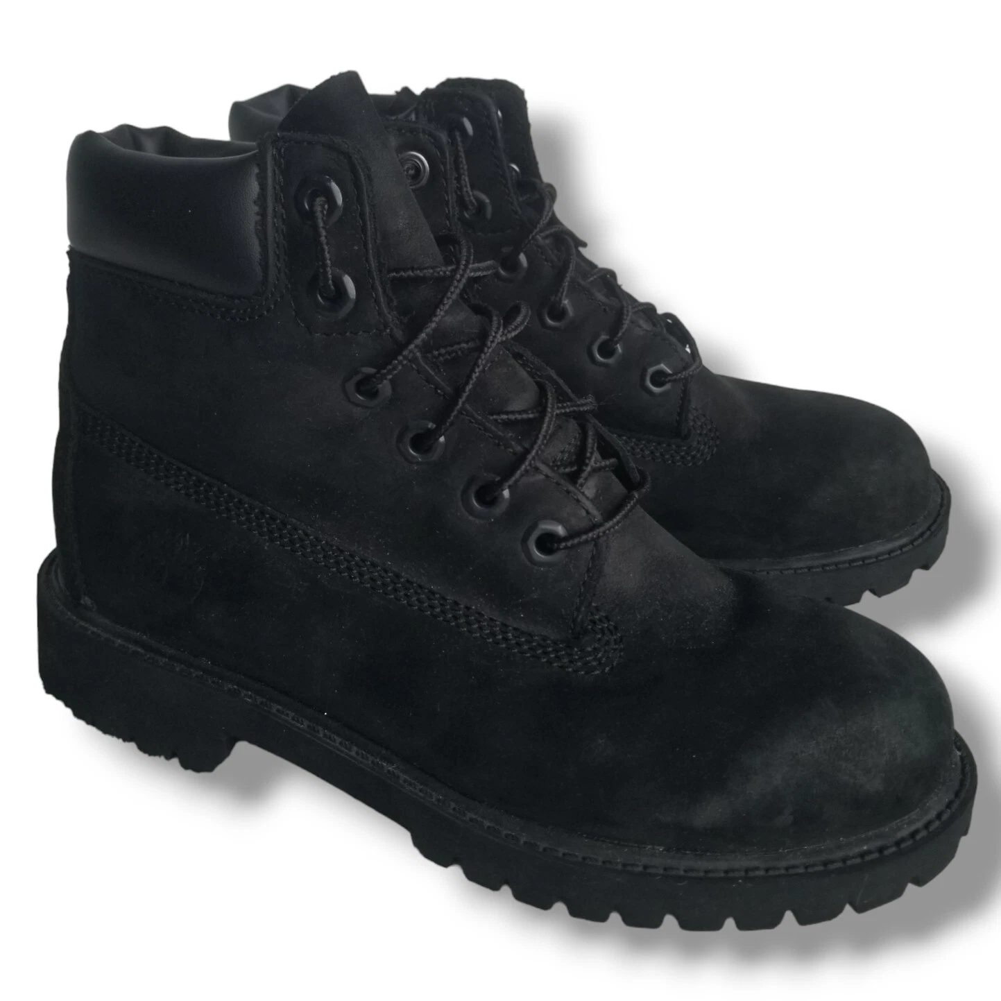 Timberland 6 pollici stivaletti premium junior 4 impermeabili neri
