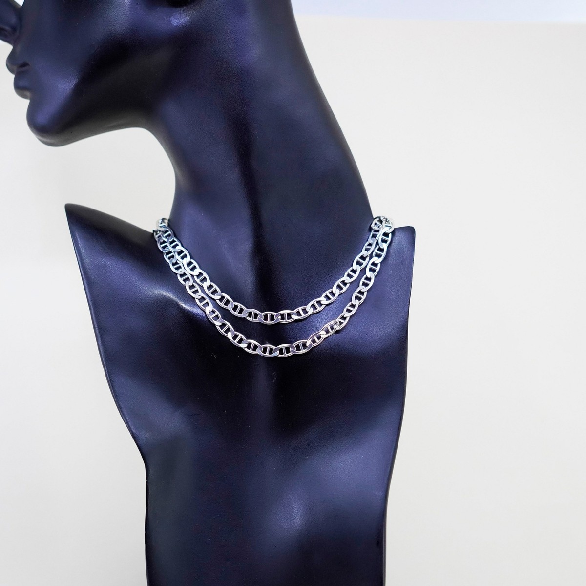 vintage silver925 Anker chain necklace