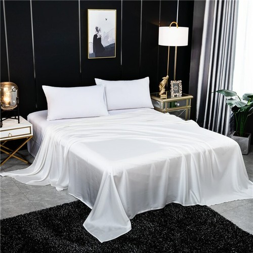 Solid Color Flat Sheet MulberrySilk Bed 